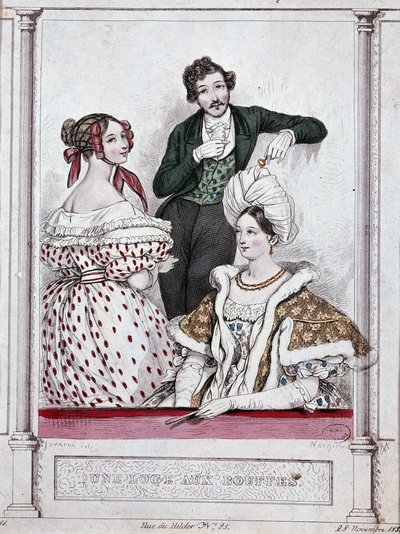 Eine Hütte mit Büffeln, ca. 1835 - von Gavarni von Paul Gavarni