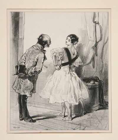 Ah! Mademoiselle, Sie haben uns eine Pirouette ausgeführt... von Paul Gavarni