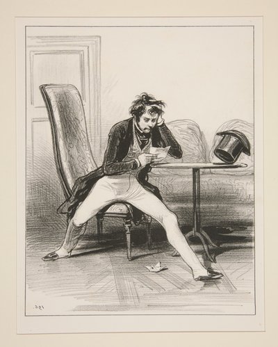 Beim Erhalt dieses Briefes... von Paul Gavarni