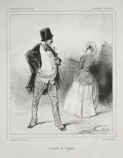 Baliverneries Parisiennes: A portée de lorgnon von Paul Gavarni