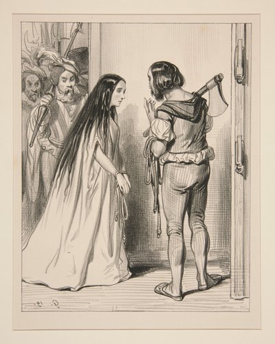 Der Henker: - Ich sage dir, du machst Augen auf den Kleinen... von Paul Gavarni