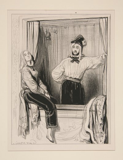 Der Vicomte Aime de Trois Etoiles und Dame Eloa de Tremblemont gehen... von Paul Gavarni