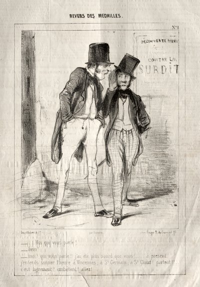 Rückseite der Medaillen von Paul Gavarni