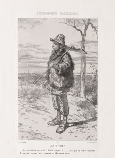 Pariser Physiognomie: Straßenkehrer von Paul Gavarni