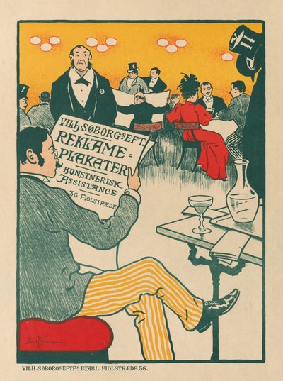 Meister des Plakats: Plakat für die Ausstellung künstlerischer Plakate von Wilhelm Söborg, ca. 1895 von Paul Gustav Fischer