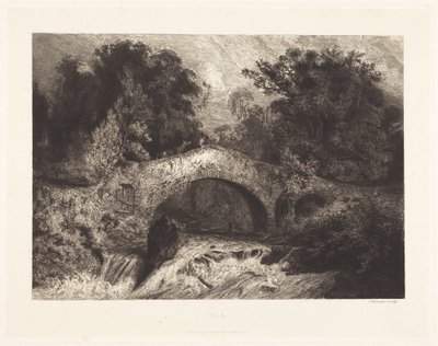 Eine Brücke in der Auvergne von Paul Huet