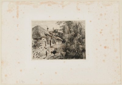Strohhütte im alten Trouville. Beraldi 82 IFF 32 von Paul Huet