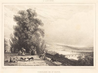 Terrasse von Saint-Cloud von Paul Huet