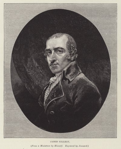 James Gillray, englischer Karikaturist, Satiriker und Druckgrafiker (Gravur) von Paul Jonnard