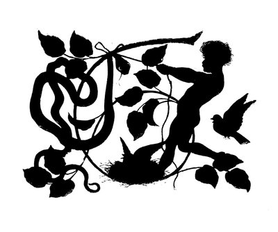 Silhouette für Puks Natlige Bedrifter (Lithografie) von Paul Konewka