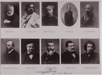 Zehn Porträts von Paul Nadar (s/w Foto) von Paul Nadar