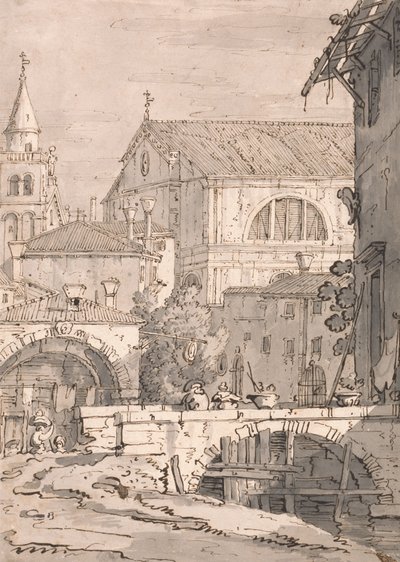 Venezianische Fantasie von Paul Sandby