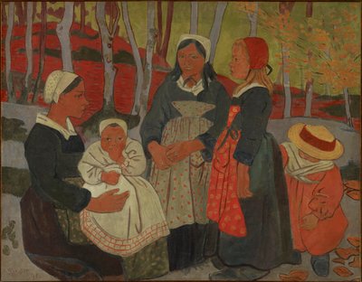 Bretonen im Wald von Huelgoat von Paul Sérusier