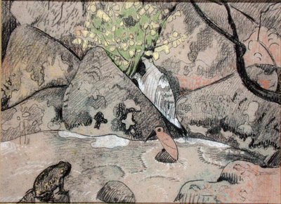 Landschaft mit einem Vogel und einer Kröte von Paul Sérusier