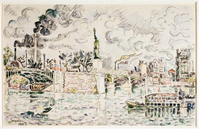 Die Brücke von Grenelle im Jahr 1927. von Paul Signac