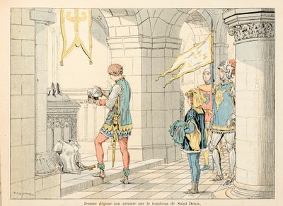 Illustration aus dem Buch „Joan of Arc“ von Theodore Cahu, illustriert von Paul De Semant (1855-1915): Jeanne d