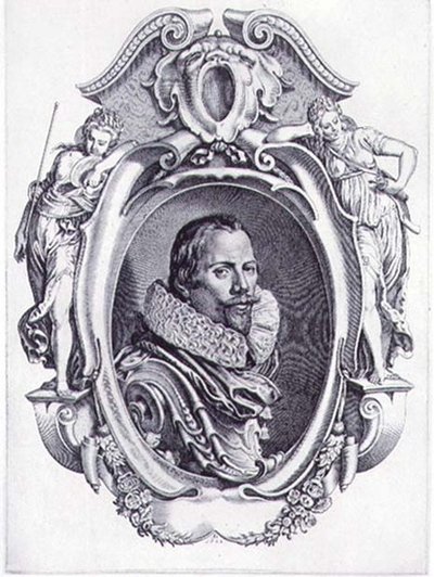Selbstporträt, gestochen von Simon de Passe (1595-1647) 1622 von Paul van (after) Somer