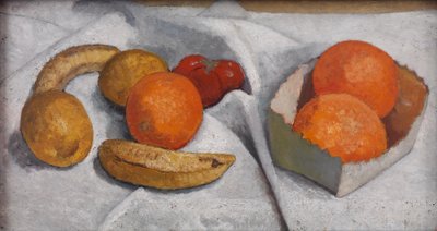 Stillleben mit Orangen, Bananen, Zitronen und Tomate von Paula Modersohn-Becker