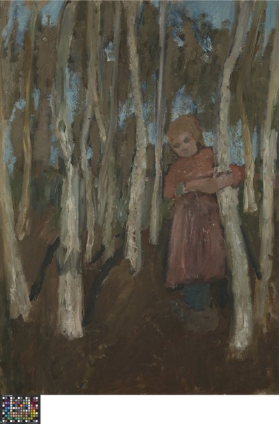 Mädchen im Birkenwald von Paula Modersohn Becker