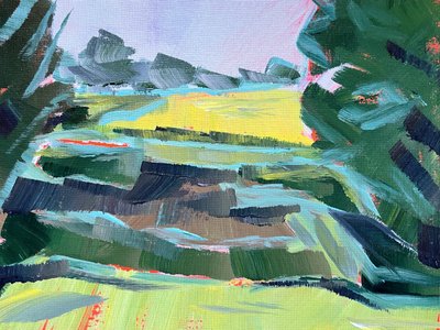 Lebendige Feldlandschaft von Pauline Wegman | Key and Sea Creative