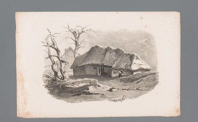Ansicht einer Scheune (Anfänge der Landschaften, Serie) von Paulus Lauters