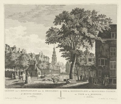 Ansicht des Münzturms in Amsterdam von Paulus van Liender