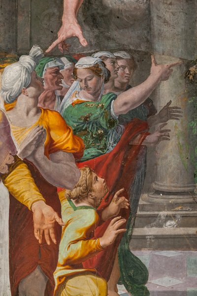 Die Ankündigung des Kommens des Täufers, Poggi-Kapelle von Pellegrino Tibaldi