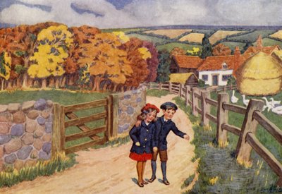Der Spaziergang zum Bauernhof von Percy James Billinghurst