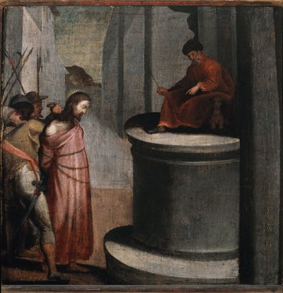 Passion Christi: Jesus und Pontius Pilatus von Perino del Vaga
