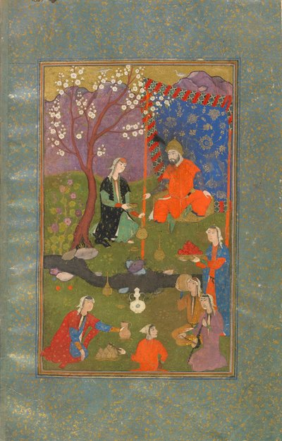 Folio aus einem Jamshid u Khurshid, Iran, Safawiden-Periode, ca. 1600 von Persian School