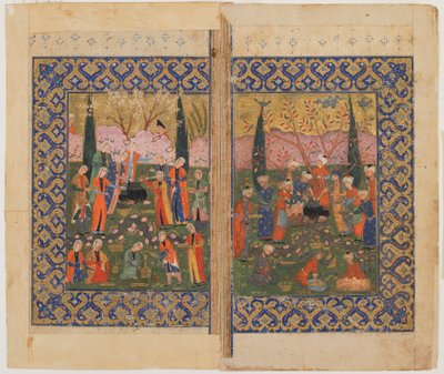 Sulayman auf dem Thron von Persian School