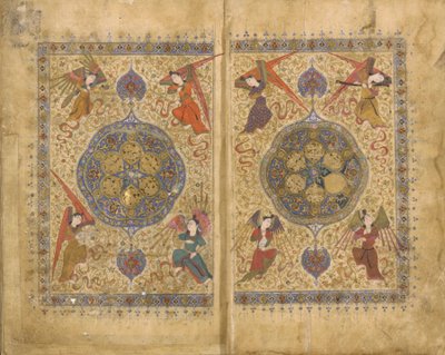 Khamsa (Quintett) von Khwaju Kirmani, Shiraz, Iran, Timuridische Periode, 1437-38 von Persian School