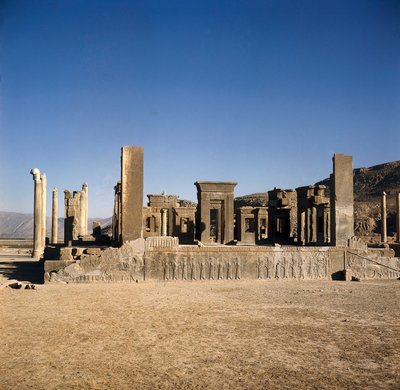 Palast von Darius I. (550-486 v. Chr.) in Persepolis (Iran), Stätte des Persischen Reiches der Aimeniden. 6. - 5. Jahrhundert v. Chr. von Persian School