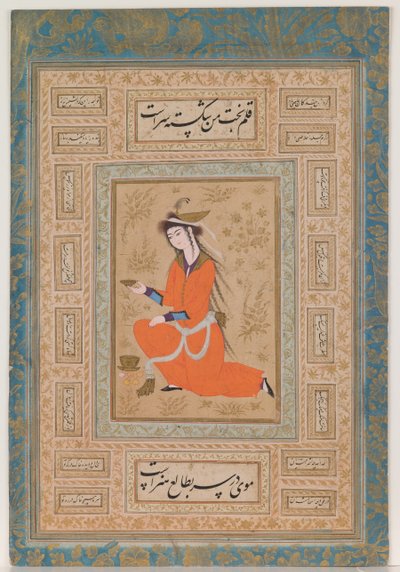 Jugendlicher Mundschenk, Safawiden-Periode von Persian School