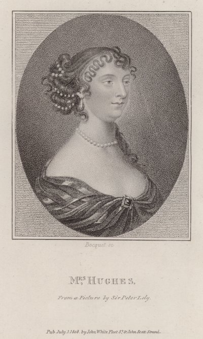 Margaret Hughes, englische Schauspielerin von Peter (after) Lely