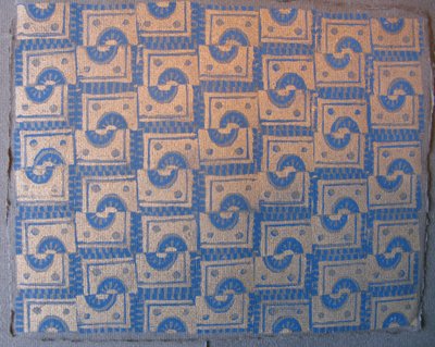 Blaues und goldenes Muster von Peter A Ford