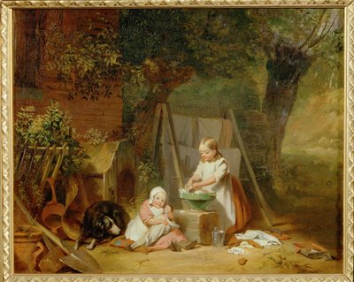 Die Puppenwäsche im Garten von Peter Fendi