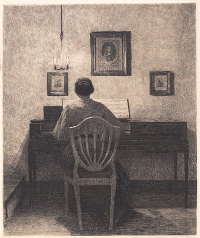 Spielende Dame von Peter Vilhelm Ilsted