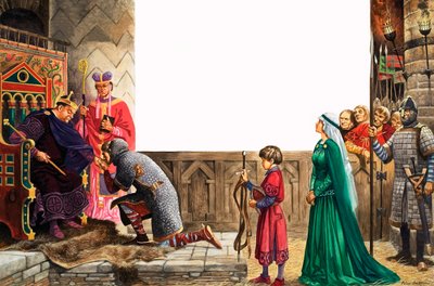 Ritter schwört König Wilhelm I. die Treue von Peter Jackson