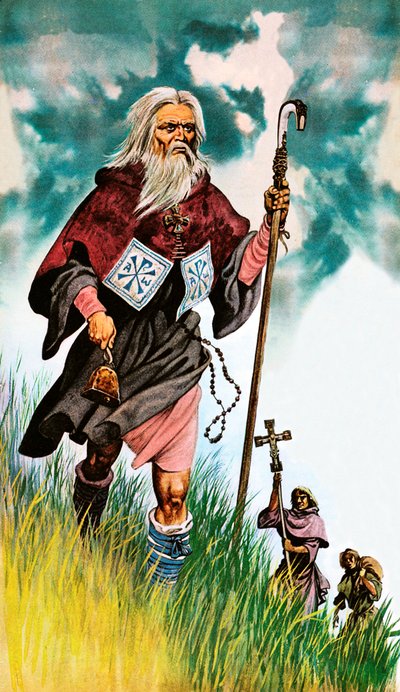 Der heilige Patrick bringt Gottes Botschaft zu Fuß durch Irland von Peter Jackson