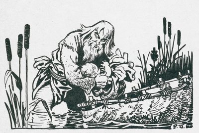 Taliesin, der größte der walisischen Barden, vor 1.500 Jahren in einem Korakel gefunden von Peter Jackson