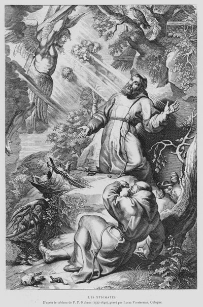 Der heilige Franziskus empfängt die Stigmata von Peter Paul (after) Rubens