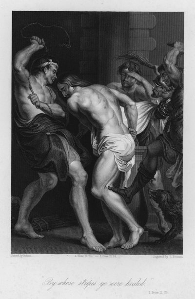 Die Geißelung Christi, I Petrus II, 24 von Peter Paul (after) Rubens