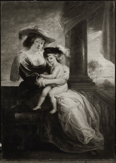 Helene Fourment und Sohn Frans (Kopie nach) von Peter Paul Rubens