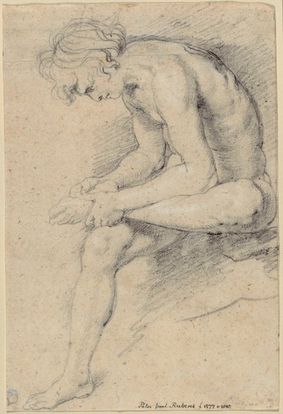Nackter Jüngling in der Pose des Spinario von Peter Paul Rubens