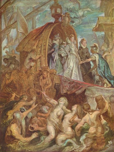 Die Landung in Marseille (Skizze für den Medici-Zyklus) von Peter Paul Rubens