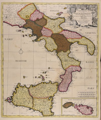 Südlicher Teil Italiens oder Königreich Neapel, Spanien untergeordnet von Peter Schenk the Elder