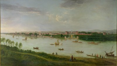 Das Royal Hospital vom Südufer der Themse von Peter Tillemans