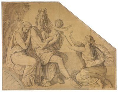 Der Abschied Hektors von Andromache. Karton zu den Deckenbildern der Münchner Glyptothek von Peter von Cornelius