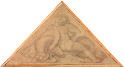 Eros mit dem Delphin / Element des Wassers von Peter von Cornelius